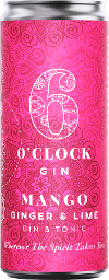 6 o'clock mango ginger & lime gin & tonic