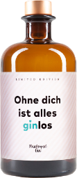 flaschenpost gin "ohne dich ist alles ginlos"